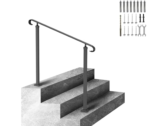 Handrails for Outdoor Steps, Fit 2 or Picket