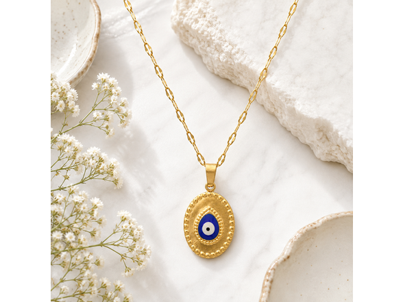 18K Gold Plated Evil Eye Necklace