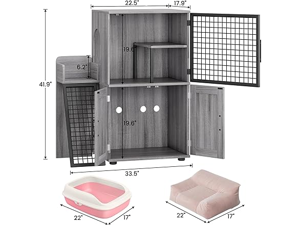 Hidden Cat Litter Box with Ladder