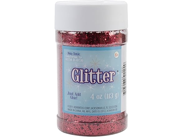 Advantus Glitter 4oz-Red
