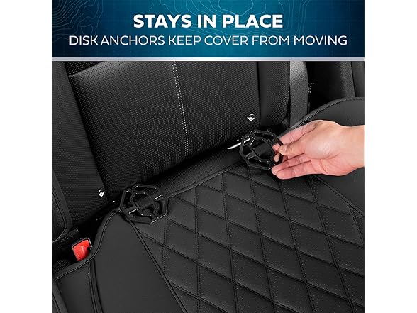 Rear Seat Cover Black Leatherette