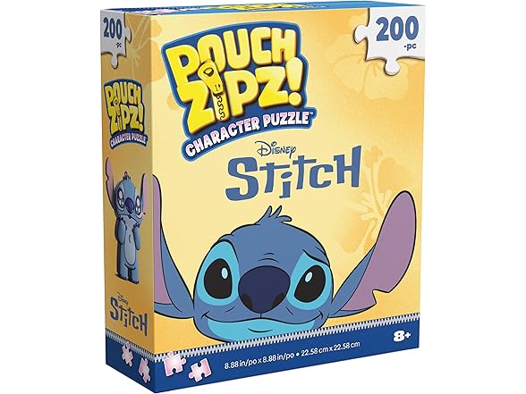 Pouch Zipz Disney's Stitch Micro Puzzle in Collectible Vinyl Zippered Case