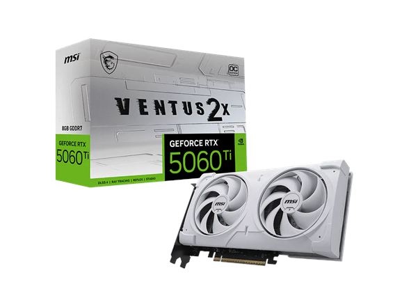 MSI GeForce RTX 5060 Ti 8G VENTUS 2X OC WHITE PLUS