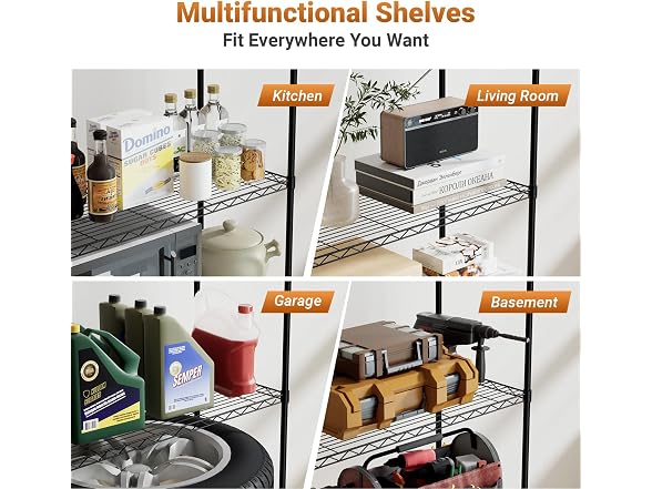 YSSOA Heavy Duty 4-Tier Shelving