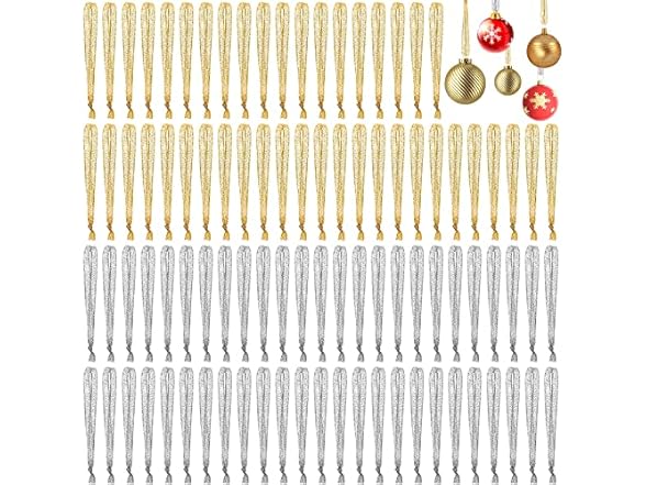 300pcs Christmas Ornament Ribbon Hangers