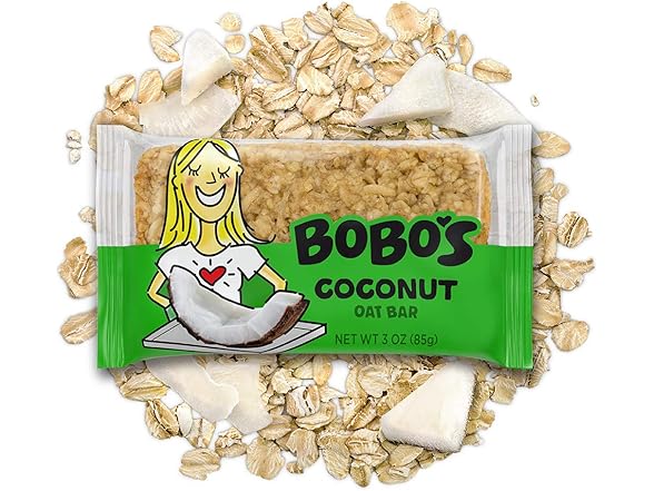 12PK Bobo's Coconut Oat Bars, Gluten Free, Non-GMO