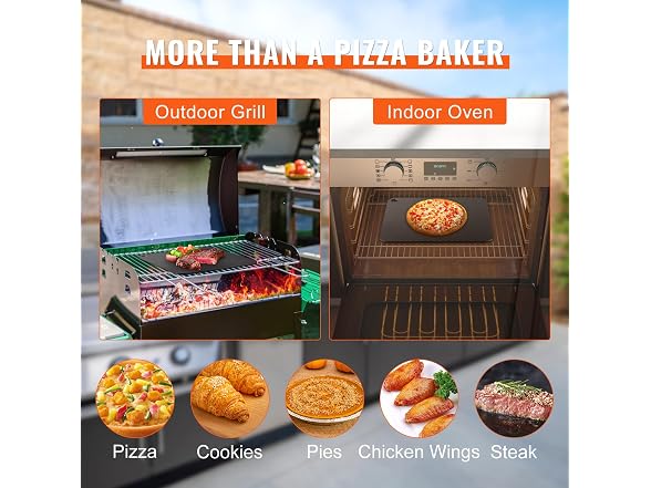 VEVOR Pizza Steel, 13.5" x 10" x 1/4"