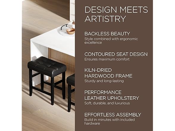 Harper 26" Counter Height Backless Stool