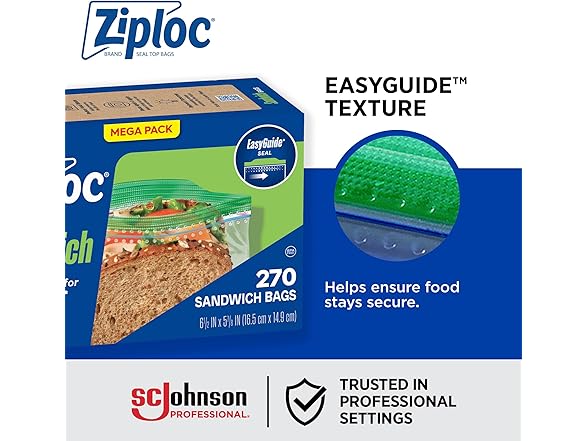 Ziploc Ziploc Sandwich and Snack Bags, Easy Ope