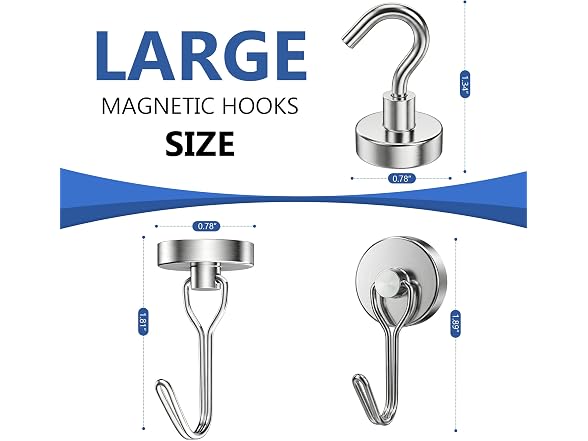 Tiergrade Magnetic Hooks, 6 Pack