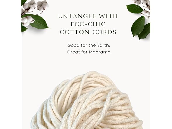 BOCHIKNOT 3mm Macrame Cord, 650 Yards,