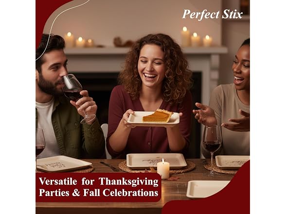 Perfect Stix Friendsgiving Plates and Napkins Set 