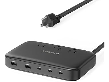 $26.99, Was $34.99, 22% Off! TESSAN Charging Station PD 130W (3 Outlets, 5 USB) dealfomo
