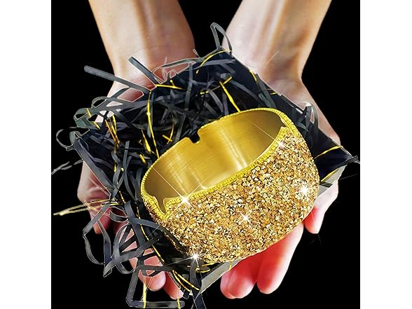 Sparkling Gold Ashtray Decor