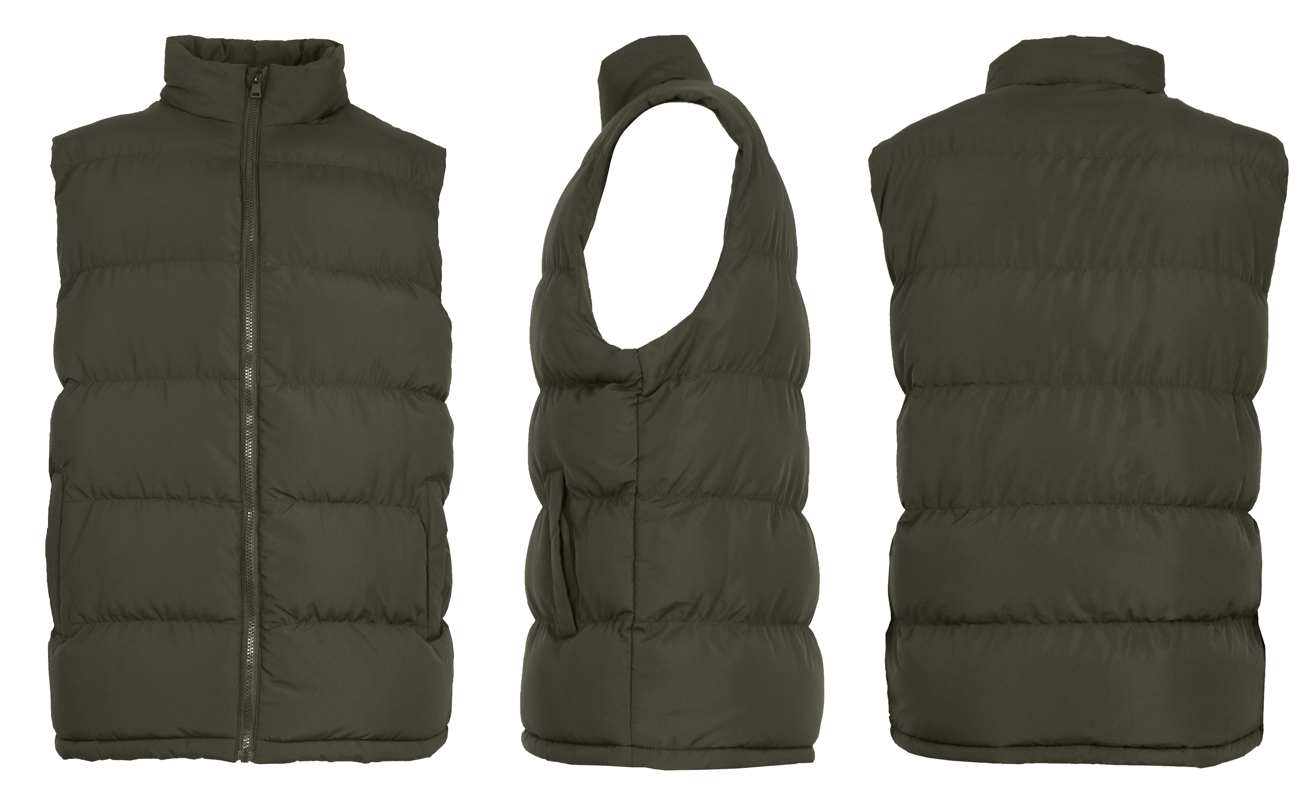 Mens Heavyweight Puffer Bubble Vest (S-2XL) - Gallery 17