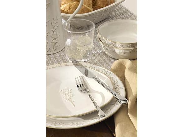 Lenox Dinnerware Set, Homespun 12-Piece Set White