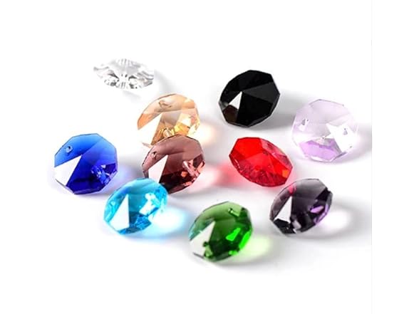 Othmro Octagon Beads 50Pcs Blue Crystal