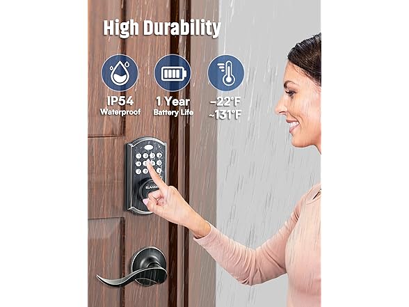 ELAMOR M19 ORB Keyless Lever Door Lock Oil Rub Bronze