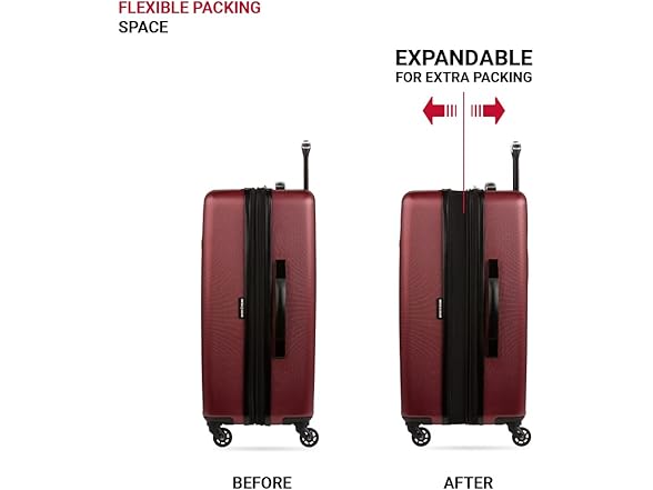 SwissGear 8018 Expandable Luggage, Hard Shell