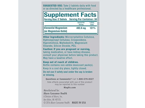 Mag-Ox Magnesium 483mg 120ct