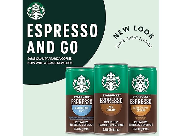 12PK Starbucks Espresso & Cream, 6.5 Fl Oz Cans