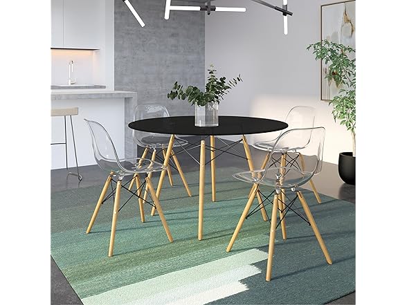 LeisureMod Dover Round Dining Table