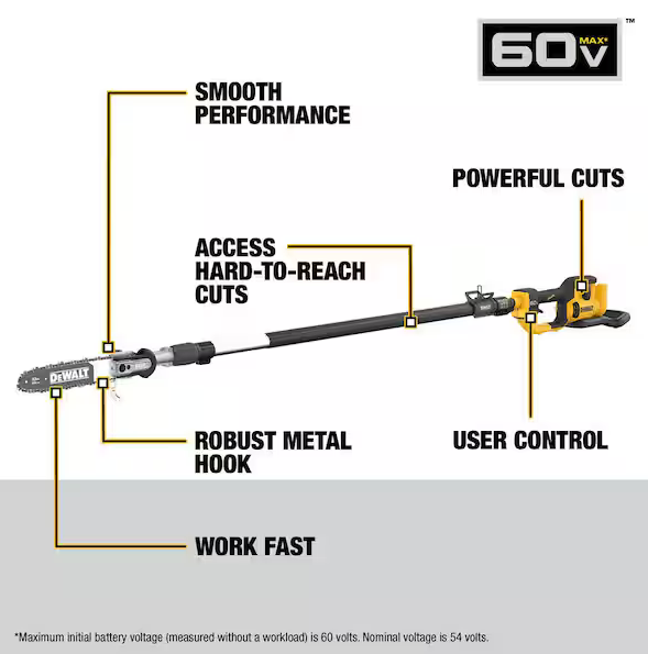 Dewalt DCPS671B FLEXVOLT 60V MAX 10 in. Pole Saw - Gallery 5