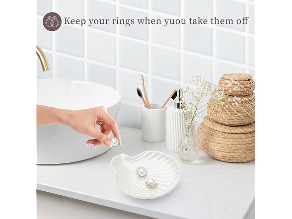 YZMICSTAR Shell Ring Trinket Dish