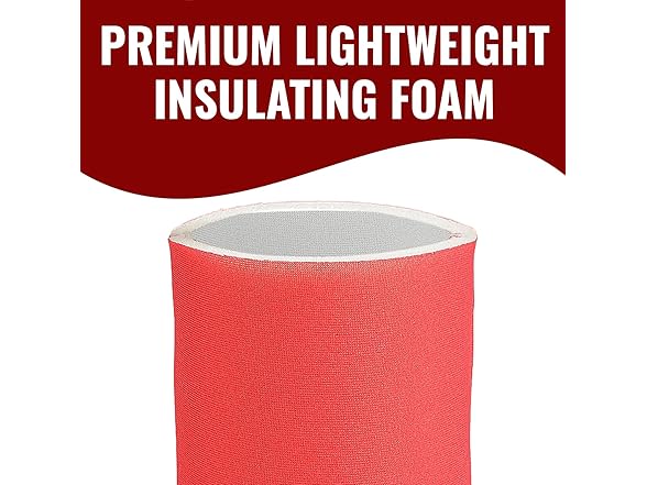 Red Foam Can Coolers 12pc