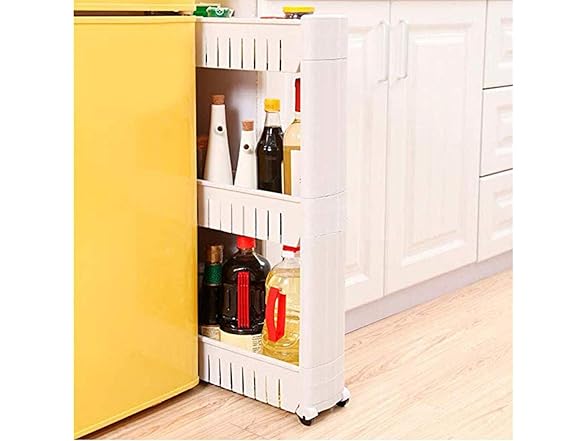 Modern Home Narrow Sliding Storage Organizer Rack