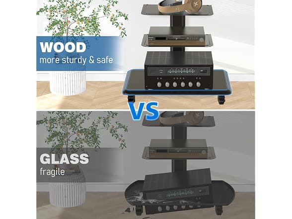 Rfiver Mobile TV Cart Rolling TV Stand