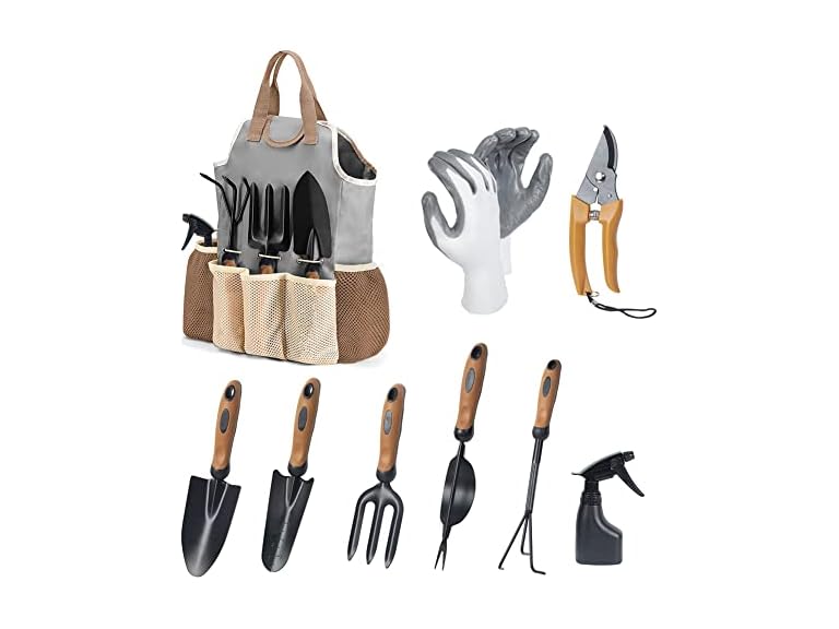 9-Piece Garden Tool Set w/Organizer
