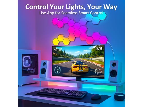 MeRGBWLife 12 Pack Hexagon LED Wall