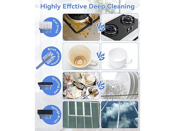 Electric Spin Scrubber w/ 8 Brush Heads