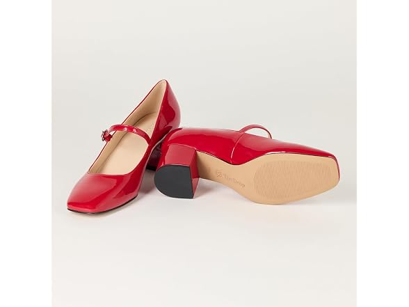 The Drop Women's Red Aoki Heeled Mary Jane (8)