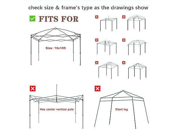 SCOCANOPY Replacement Top with Air Vent 10x10