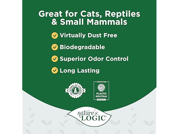 NATURE'S LOGIC 100% Natural Pine Pellet Litter