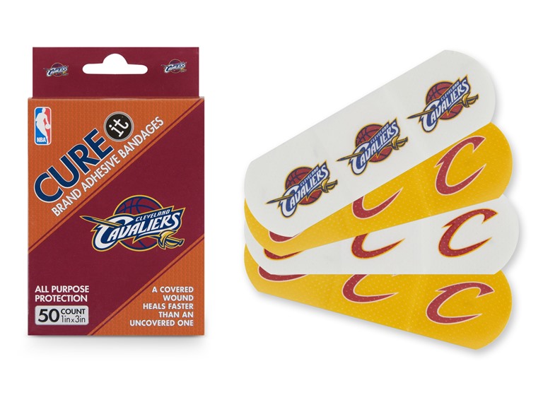 CURE IT  TRX-NBA-CLECA 10-Pack / 500ct 500ct NBA Team Adhesive Bandages  Cleveland Cavaliers