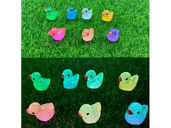 AWAWEELON 100 Pcs Luminous Tiny Ducks
