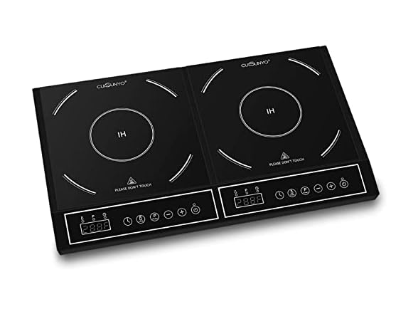 Portable 1800W Double Induction Cooktop