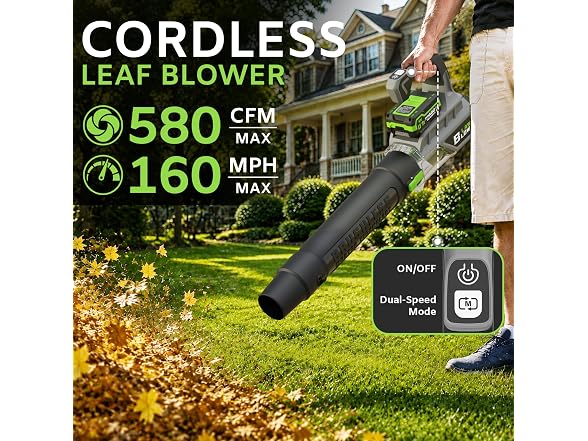 GROOKER Leaf Blower Cordless 20V Battery