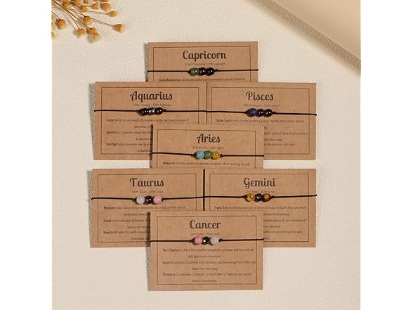 VLINRAS Zodiac Libra Bracelets Libra