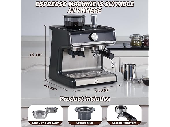 CuisinAid Espresso Machine with Grinder