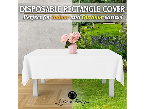 Grandipity 12PK Premium Disposable Plastic Tablecloth