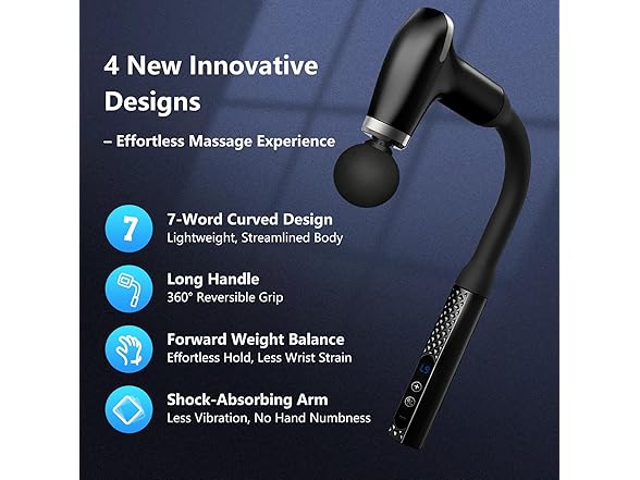 3-Head Massage Gun w/ Extension Handle