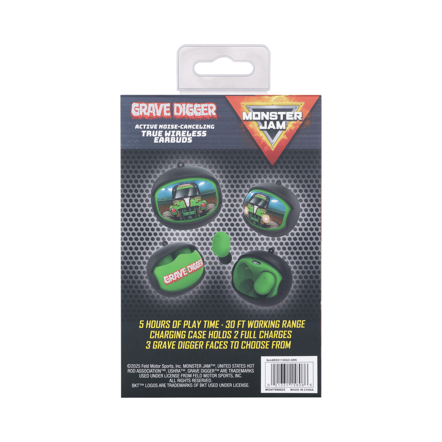 Grave Digger TWS Earbuds w/ Flip Case - Gallery 12