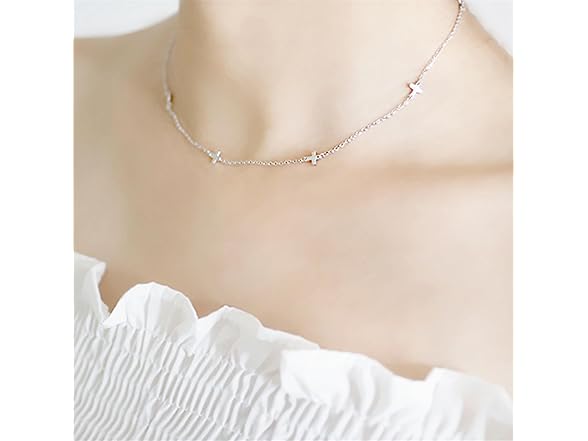 SUGARKITTEN Cross Necklace Silver 17''