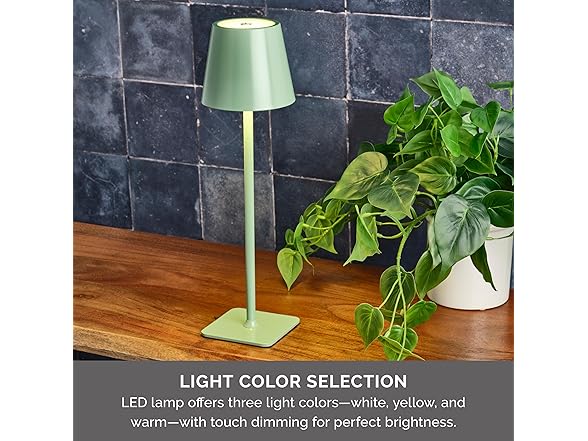 Mikasa Sage Green Cordless LED Lamp