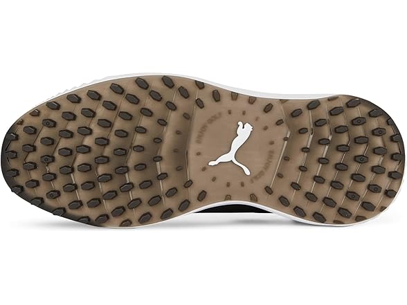 Men's PUMA White/Black Golf Shoes (8.5)