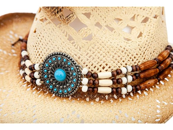 Queue Essentials Women (OS) Classic Straw Hat Brim